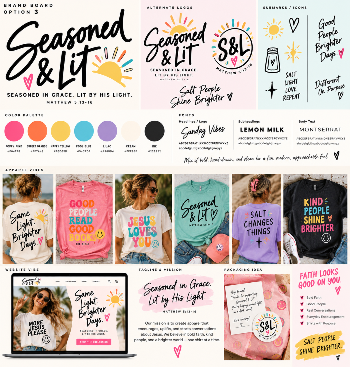 Seasoned & Lit — Seasoned in Grace. Lit by His Light. Matthew 5:13–16.
